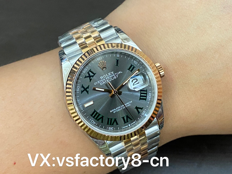 VS廠勞力士間玫瑰金綠蘿日志復(fù)刻表工藝細節(jié)評測