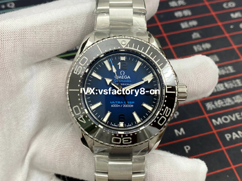 VS廠歐米茄漸變藍海王海馬600米復刻版外觀細節(jié)還原是否天花板級別